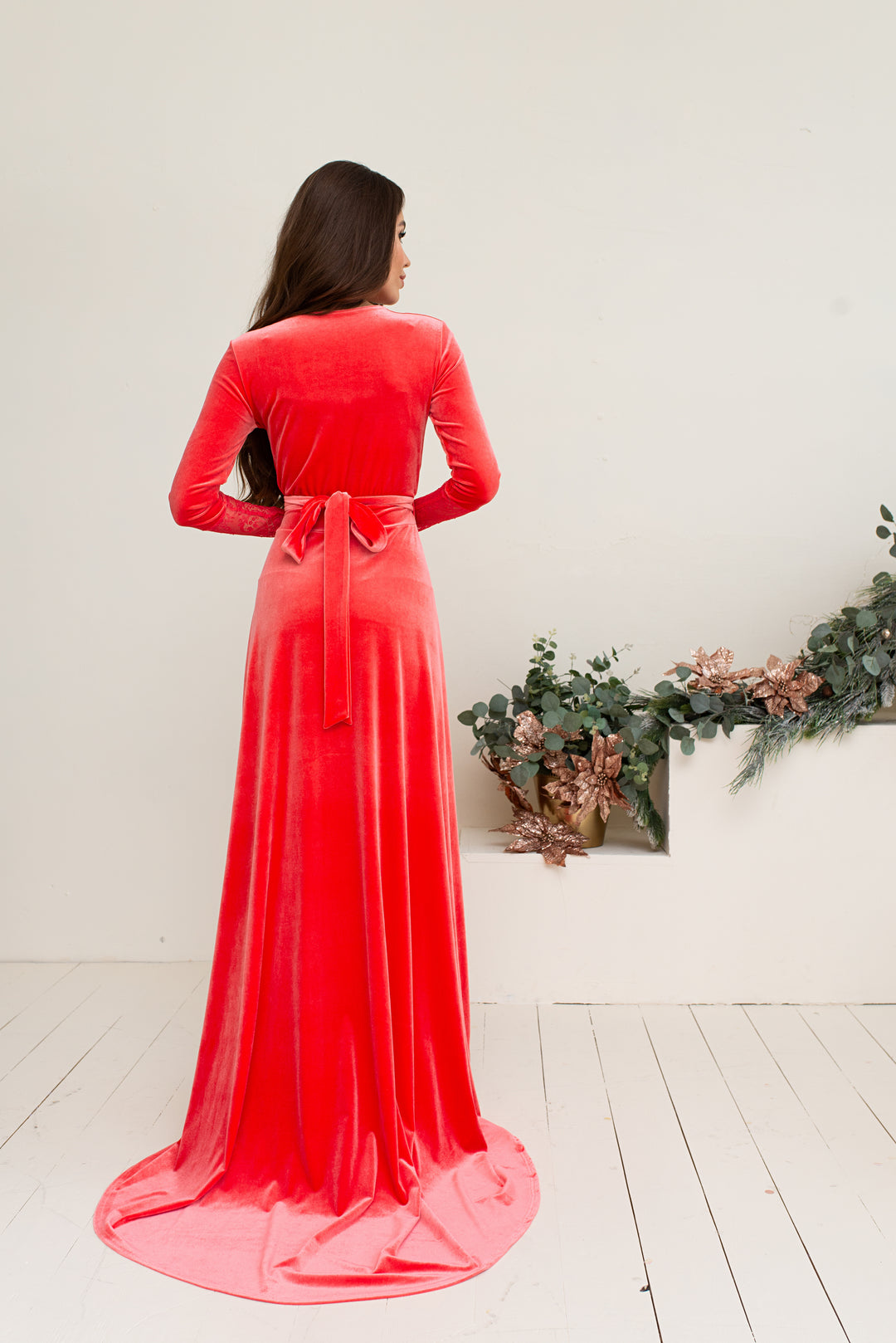 Velvet Wrap Elegance Maxi Dress - Balvory