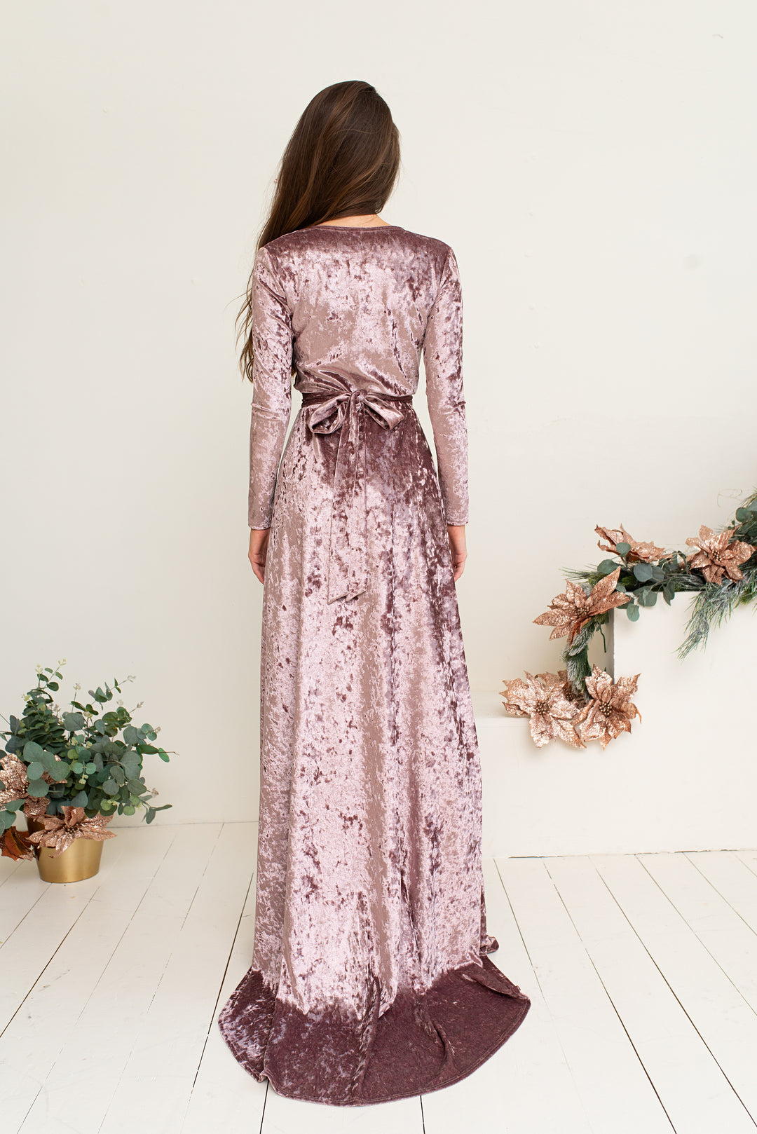 Velvet Wrap Elegance Maxi Dress - Balvory